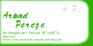 arpad percze business card